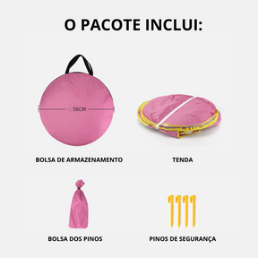 Tenda Infantil Com Piscina e Proteção Solar