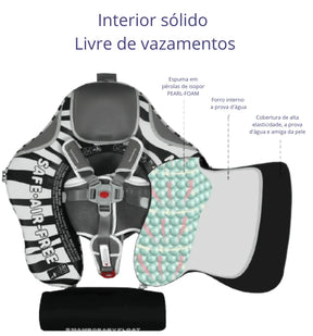 Boia Mambobaby Zebra Deluxe Com Cobertura e Proteção Solar