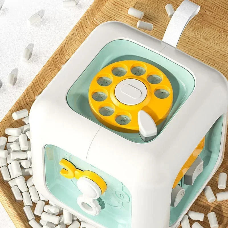 Brinquedo Sensorial Montessori Cubo 6 em 1